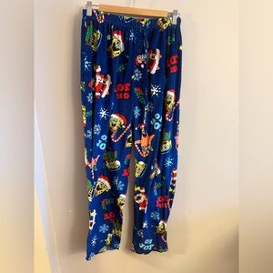 SpongeBob SquarePants Festive Blue Pajama Bottoms